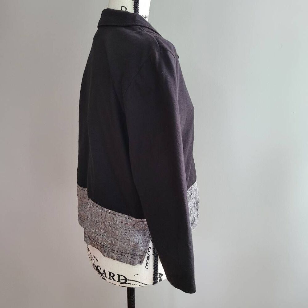 Vintage Nina Piccalino 100% cotton blazer lagom lagenlook earthy boho quirky art - Picture 2 of 13